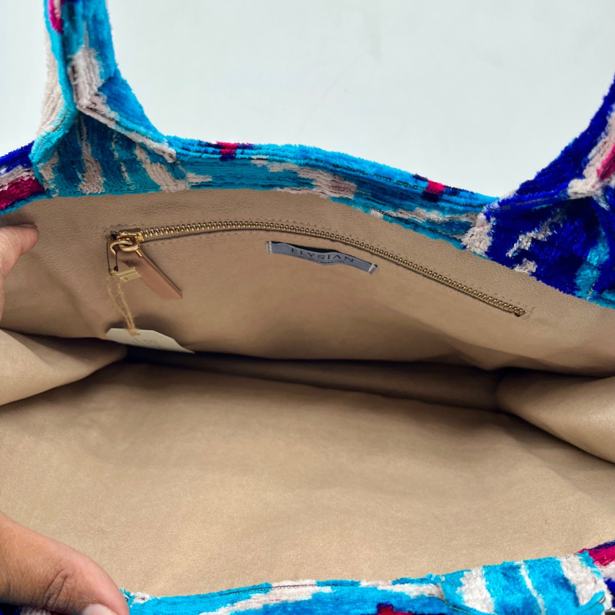 Elysian Colorful Velvet Tote Bag