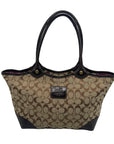 Coach Khaki/Brown Signature Bleeker Tote Bag 12564