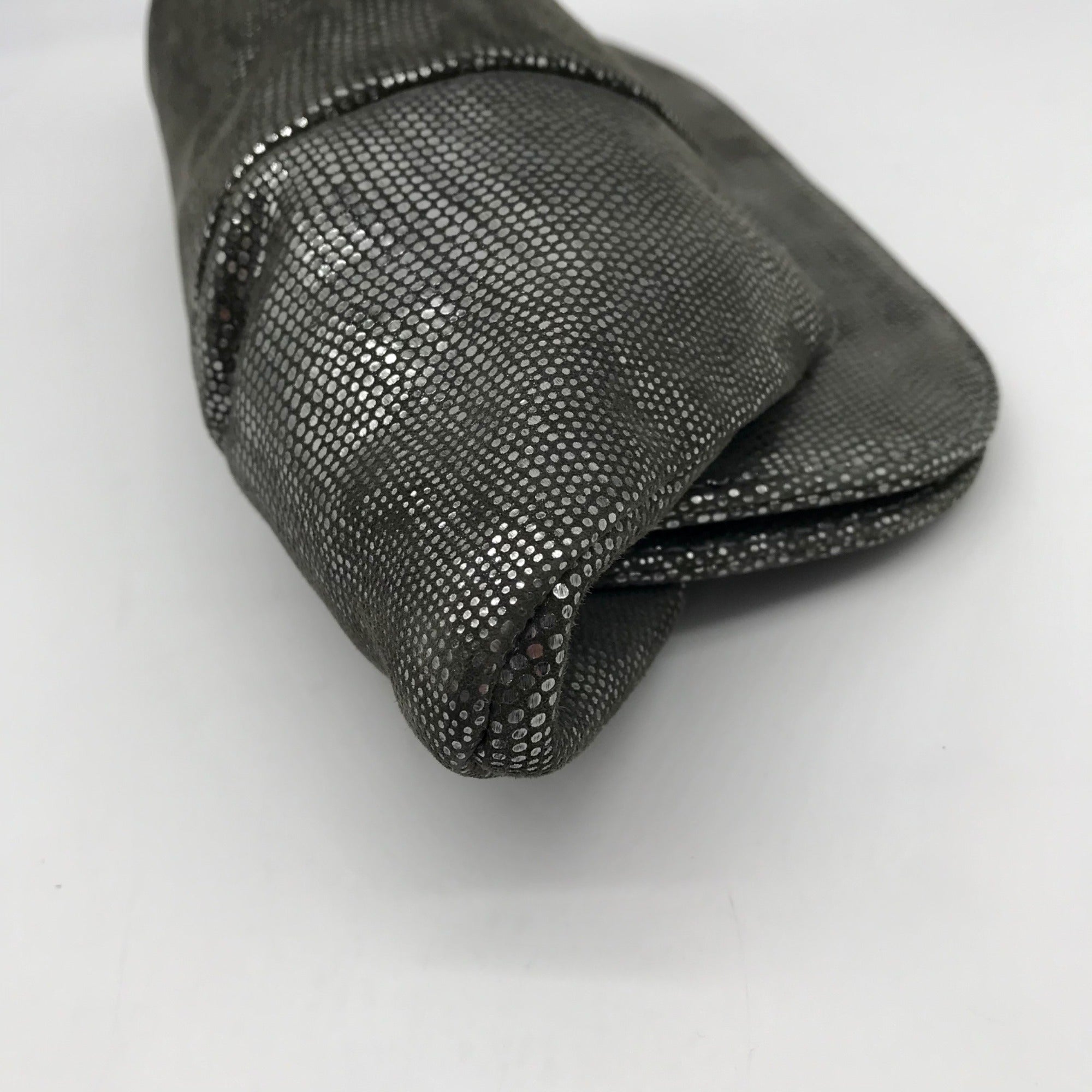 Lauren Merkin  Gray Snake Embossed Clutch