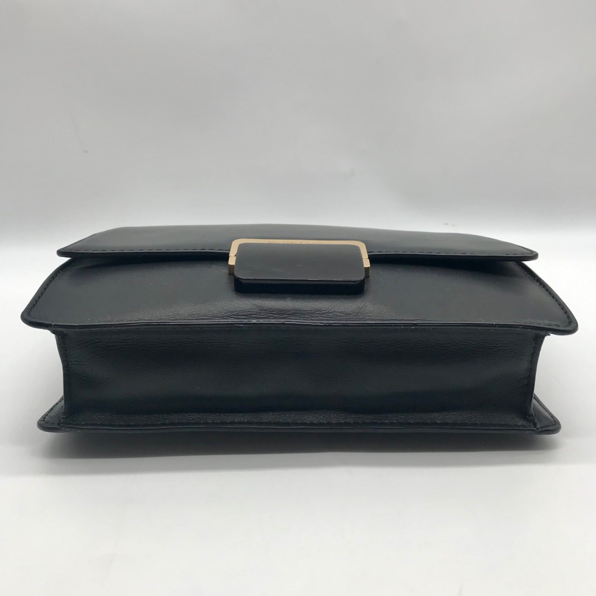 Michael Kors Black Leather Cynthia Flap Crossbody