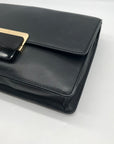 Michael Kors Black Leather Cynthia Flap Crossbody