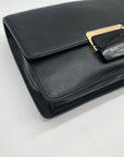 Michael Kors Black Leather Cynthia Flap Crossbody