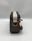 Marc Jacobs Taupe Leather Snapshot Crossbody Bag