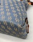 Dooney & Bourke Blue Monogram Canvas Gretta Hobo Bag