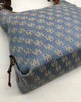 Dooney & Bourke Blue Monogram Canvas Gretta Hobo Bag