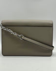Michael Kors Pearl Grey Saffiano Leather Daniela Crossbody Bag