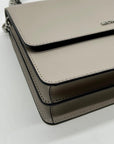 Michael Kors Pearl Grey Saffiano Leather Daniela Crossbody Bag