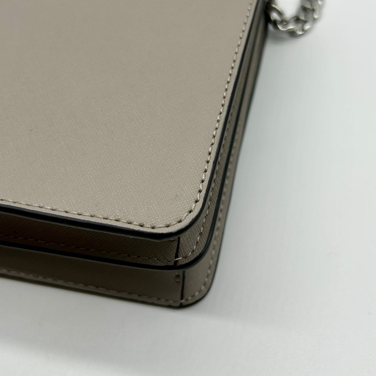 Michael Kors Pearl Grey Saffiano Leather Daniela Crossbody Bag
