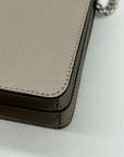 Michael Kors Pearl Grey Saffiano Leather Daniela Crossbody Bag