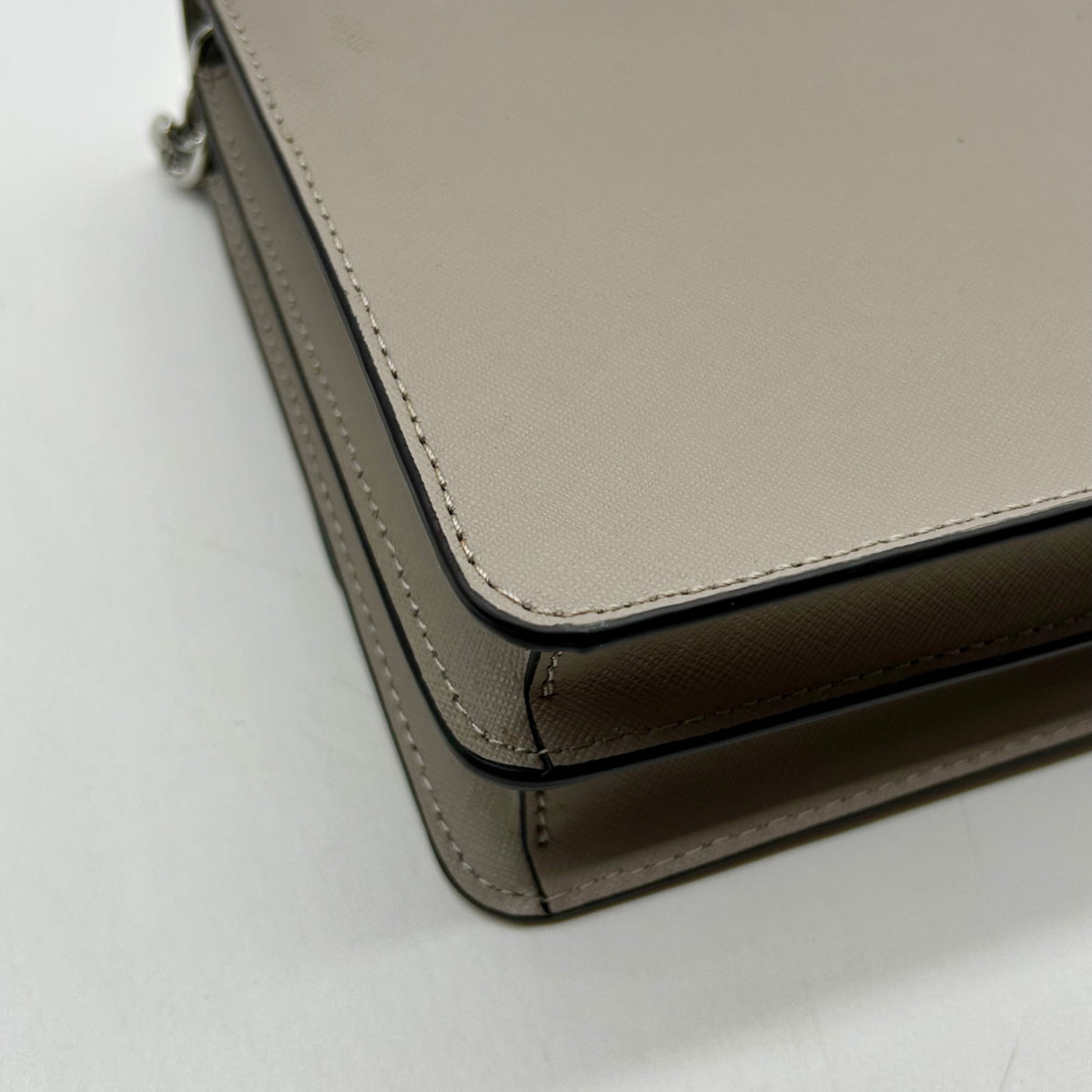Michael Kors Pearl Grey Saffiano Leather Daniela Crossbody Bag