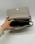 Michael Kors Pearl Grey Saffiano Leather Daniela Crossbody Bag