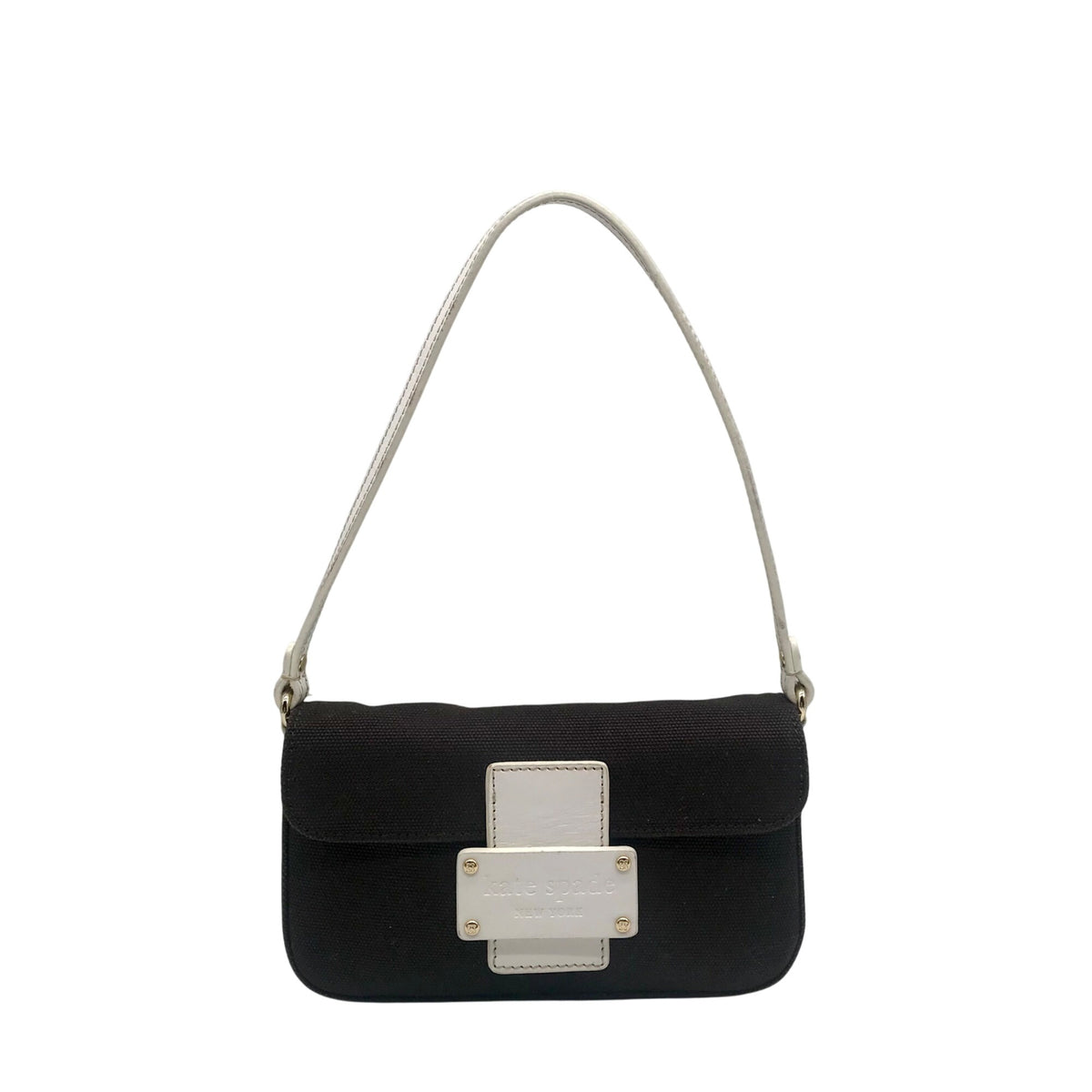 Kate Spade Dark Brown Canvas Mini Shoulder Bag