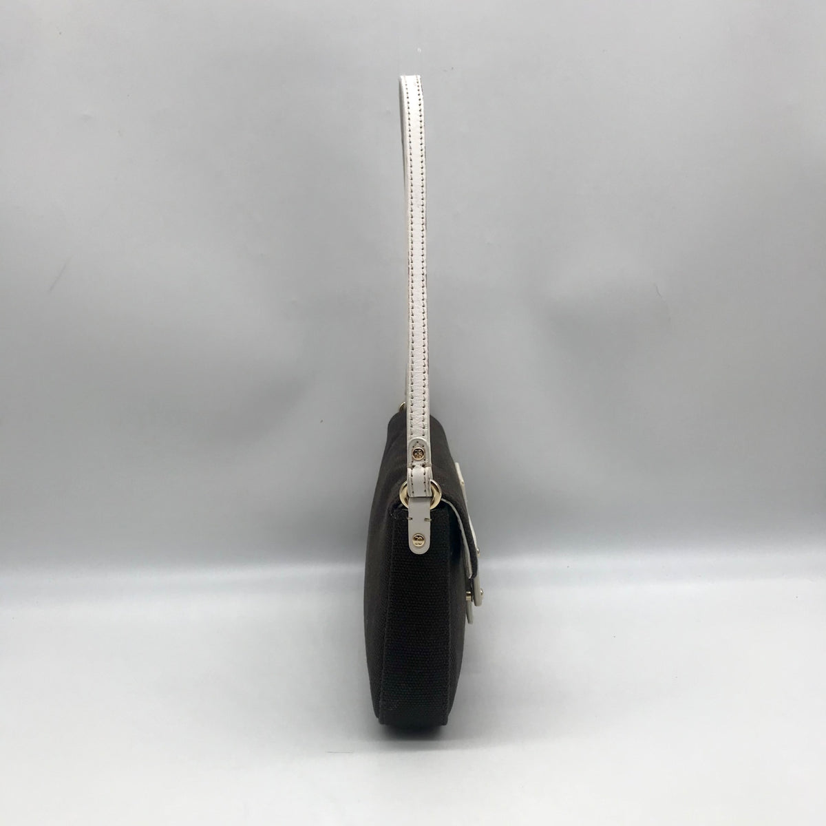 Kate Spade Dark Brown Canvas Mini Shoulder Bag