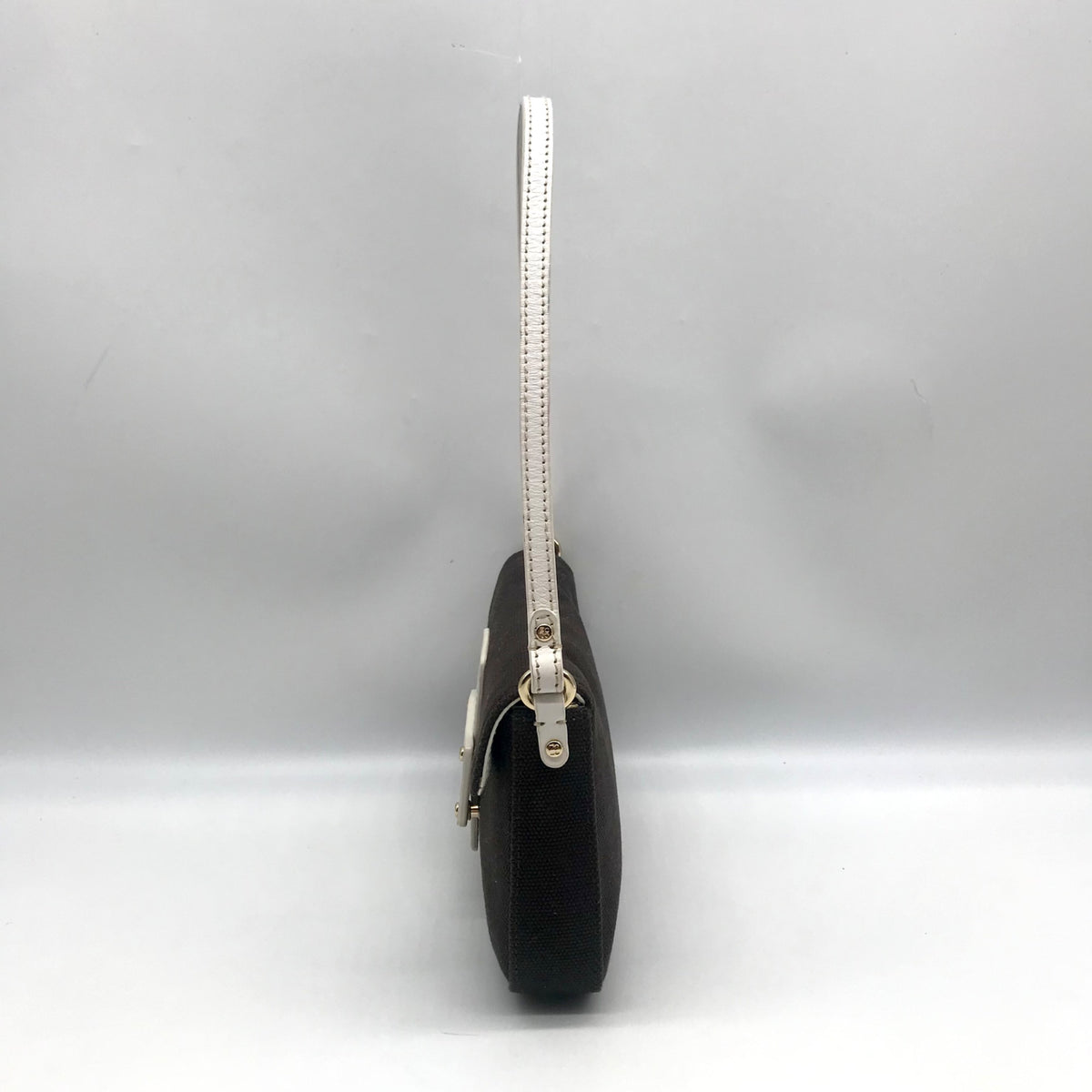 Kate Spade Dark Brown Canvas Mini Shoulder Bag