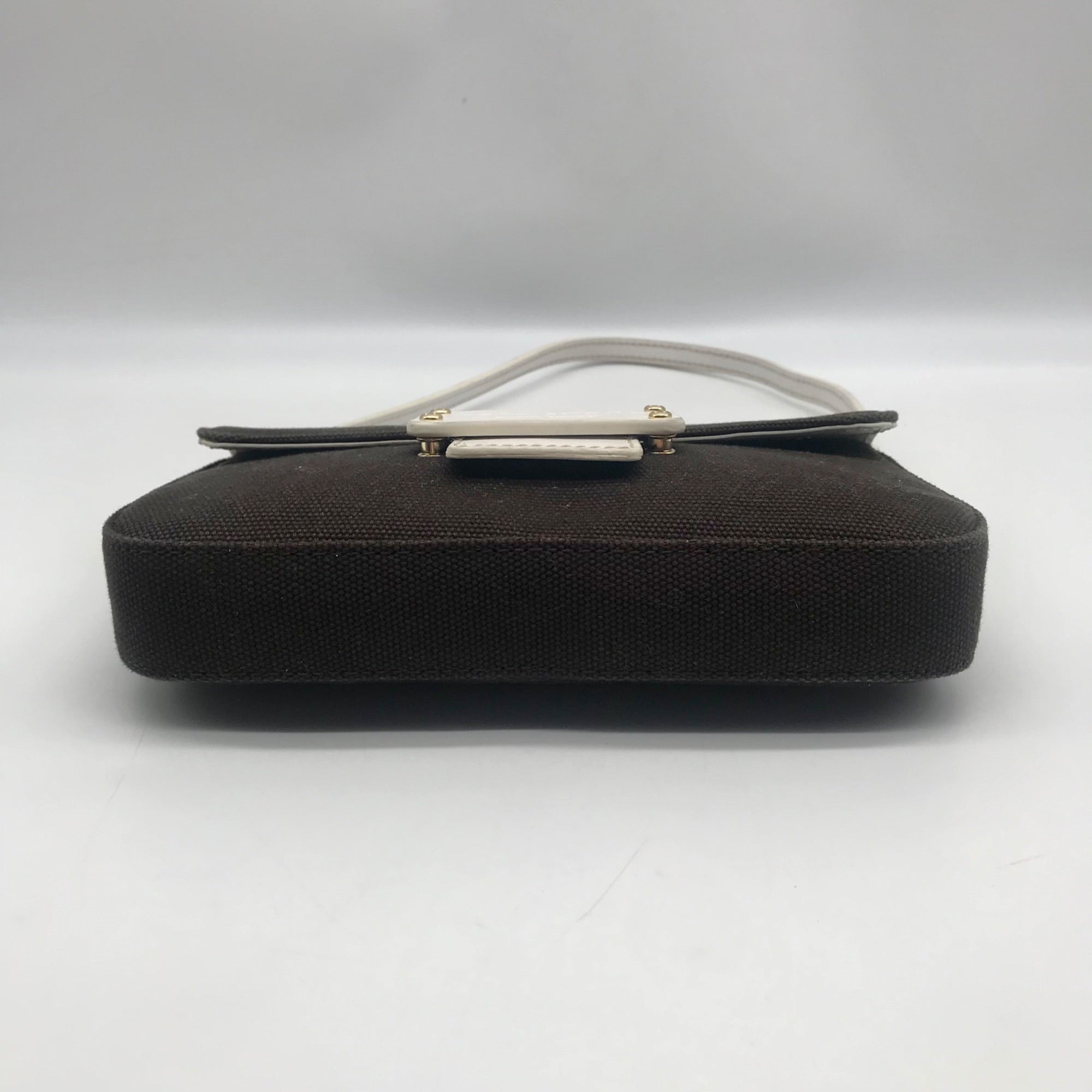 Kate Spade Dark Brown Canvas Mini Shoulder Bag