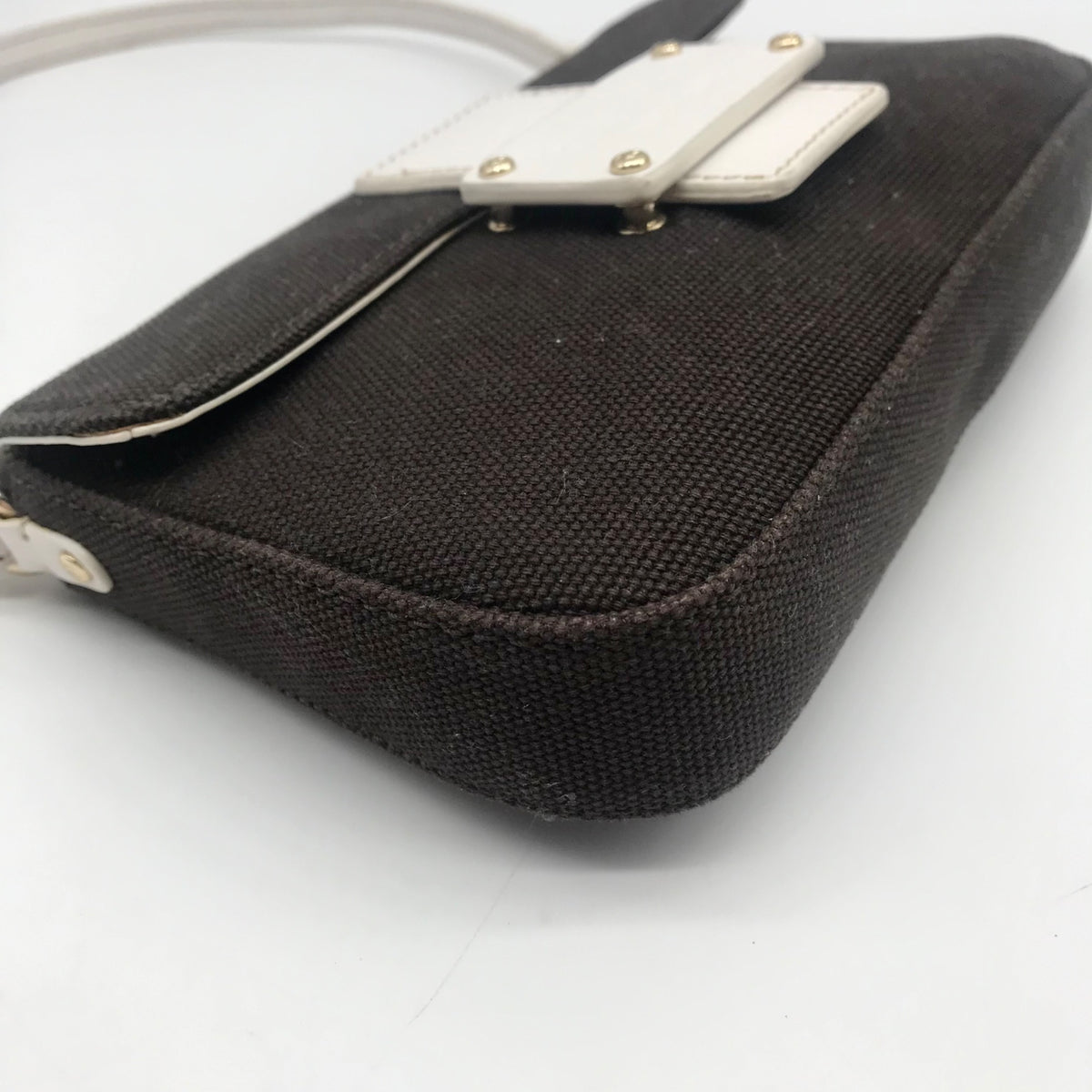Kate Spade Dark Brown Canvas Mini Shoulder Bag