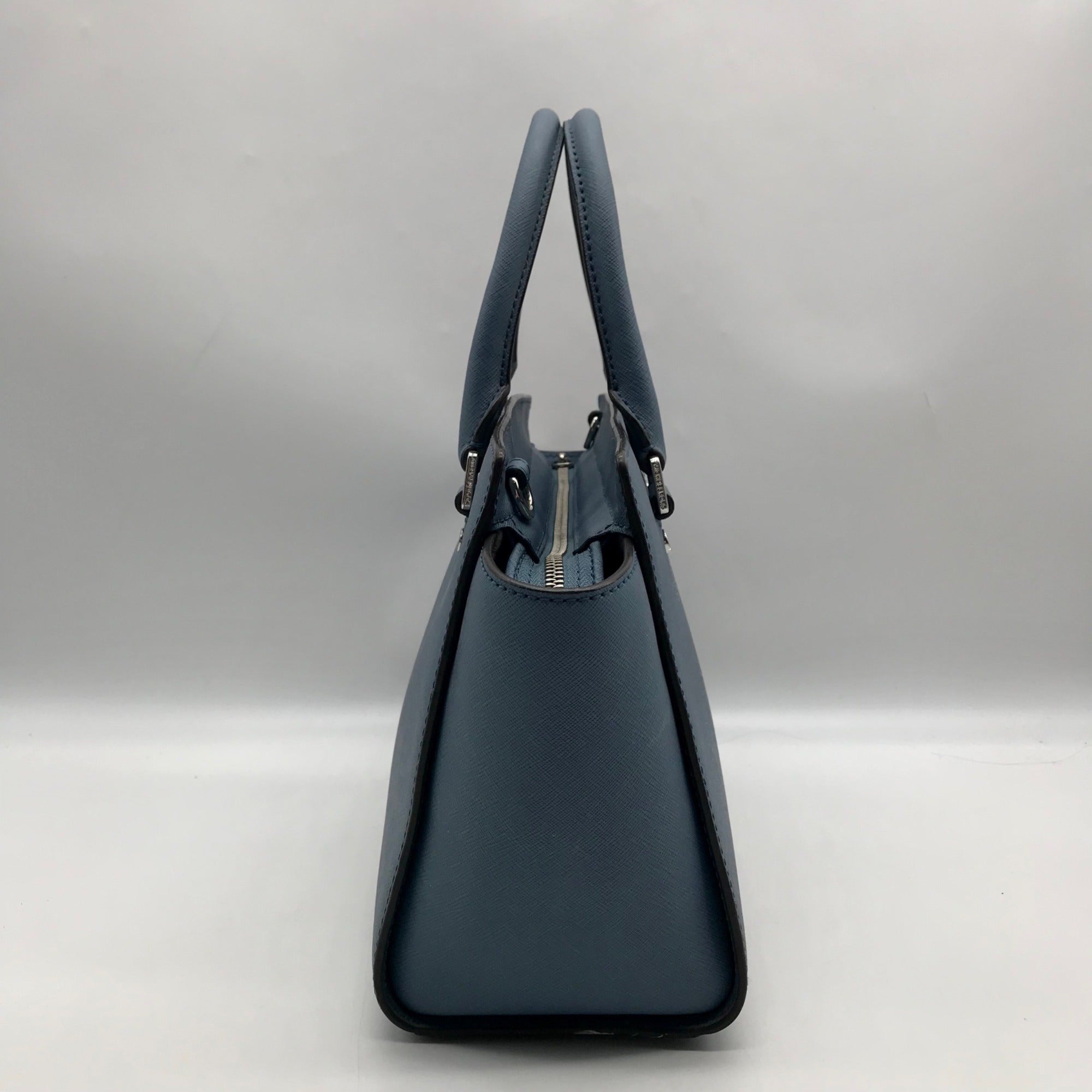 Michael Kors Blue Saffiano Leather Selma Satchel