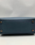 Michael Kors Blue Saffiano Leather Selma Satchel
