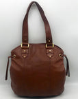 Via Spiga Genuine Brown Leather Tote Bag