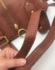 Via Spiga Genuine Brown Leather Tote Bag