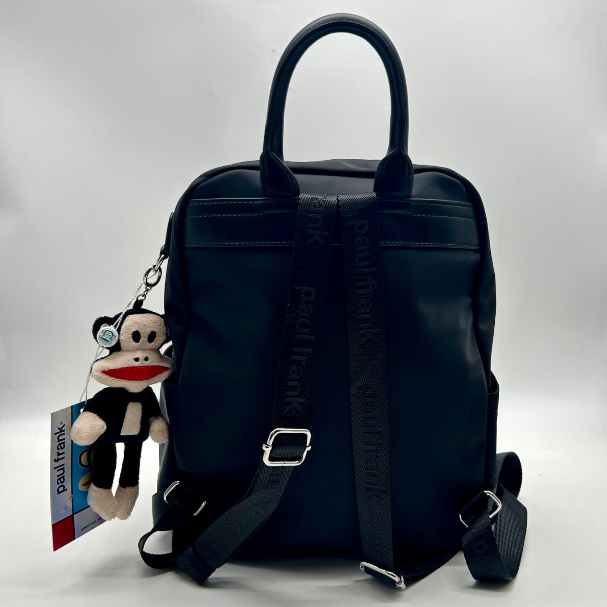 Paul Frank Black Nylon Friends Forever Backpack