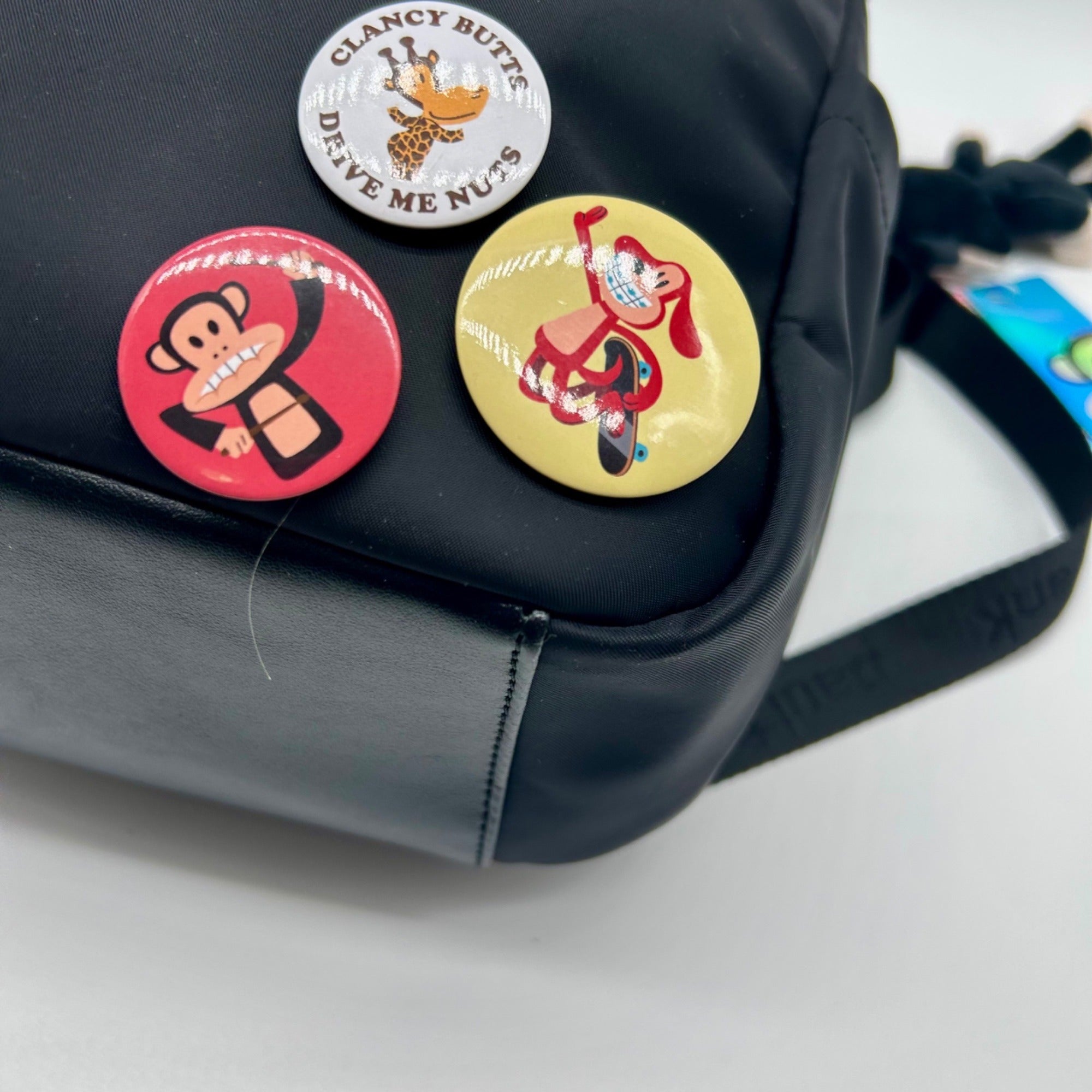 Paul Frank Black Nylon Friends Forever Backpack