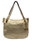 Michael Kors Metallic Gold Pebbled Leather Brooke Shoulder Bag
