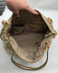 Michael Kors Metallic Gold Pebbled Leather Brooke Shoulder Bag