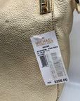 Michael Kors Metallic Gold Pebbled Leather Brooke Shoulder Bag