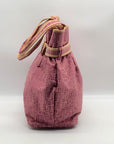 Diane von Furstenberg Purple And Brown Monogram Canvas Travel Tote Bag