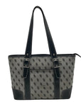 Brentano Gray And Black Monogram Fabric Shoulder Bag