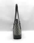 Brentano Gray And Black Monogram Fabric Shoulder Bag