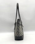 Brentano Gray And Black Monogram Fabric Shoulder Bag
