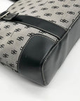 Brentano Gray And Black Monogram Fabric Shoulder Bag