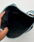Sam Hadley Blue Denim Colored FauxLeather Crossbody Bag
