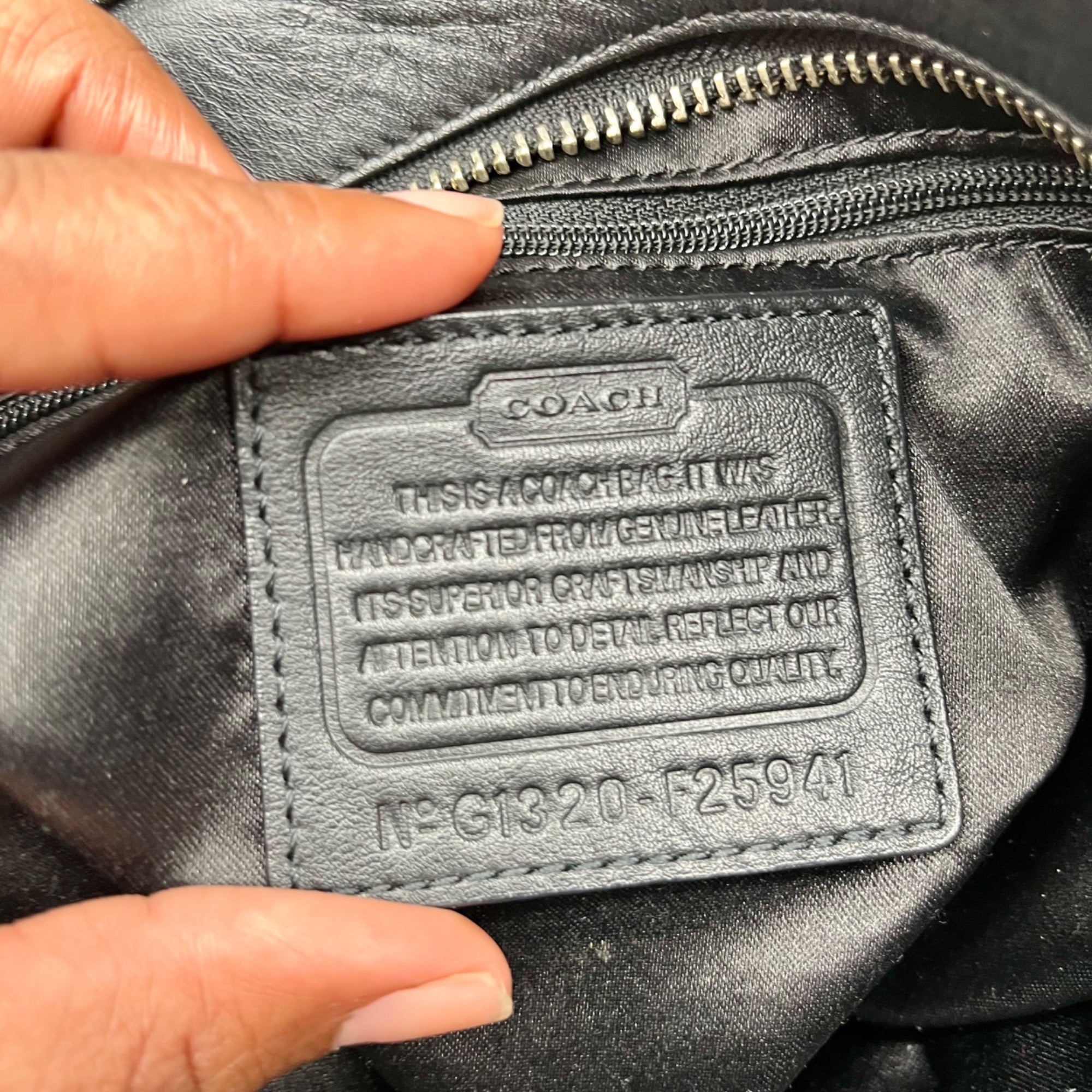 Coach Black Leather Taylor Tote Bag F25941