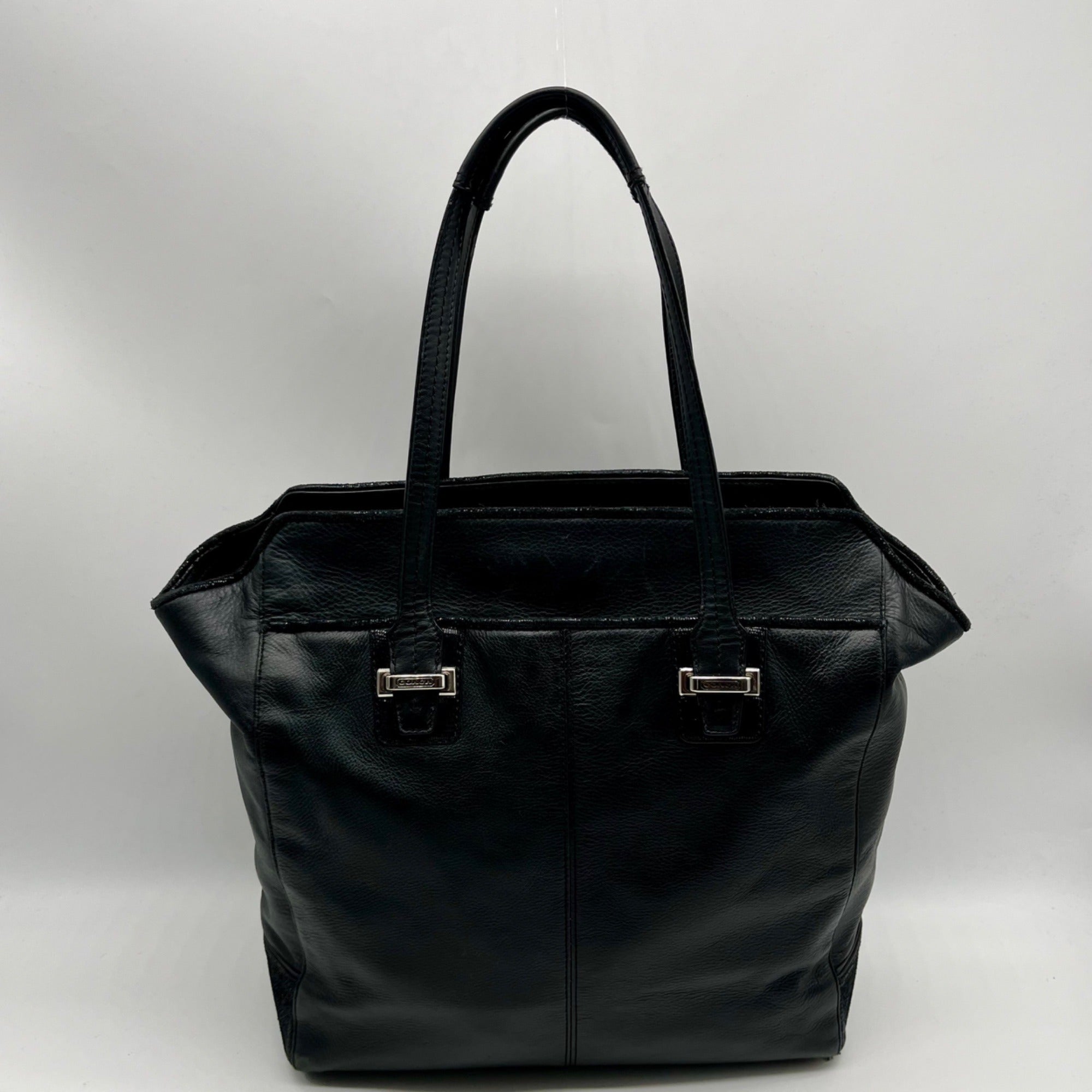 Coach Black Leather Taylor Tote Bag F25941