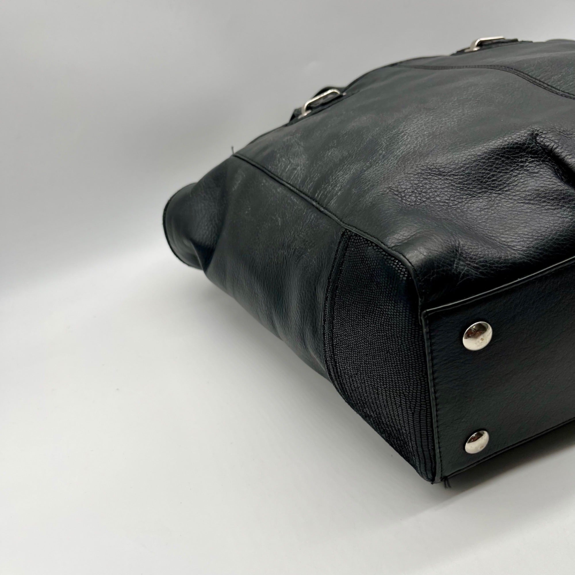 Coach Black Leather Taylor Tote Bag F25941