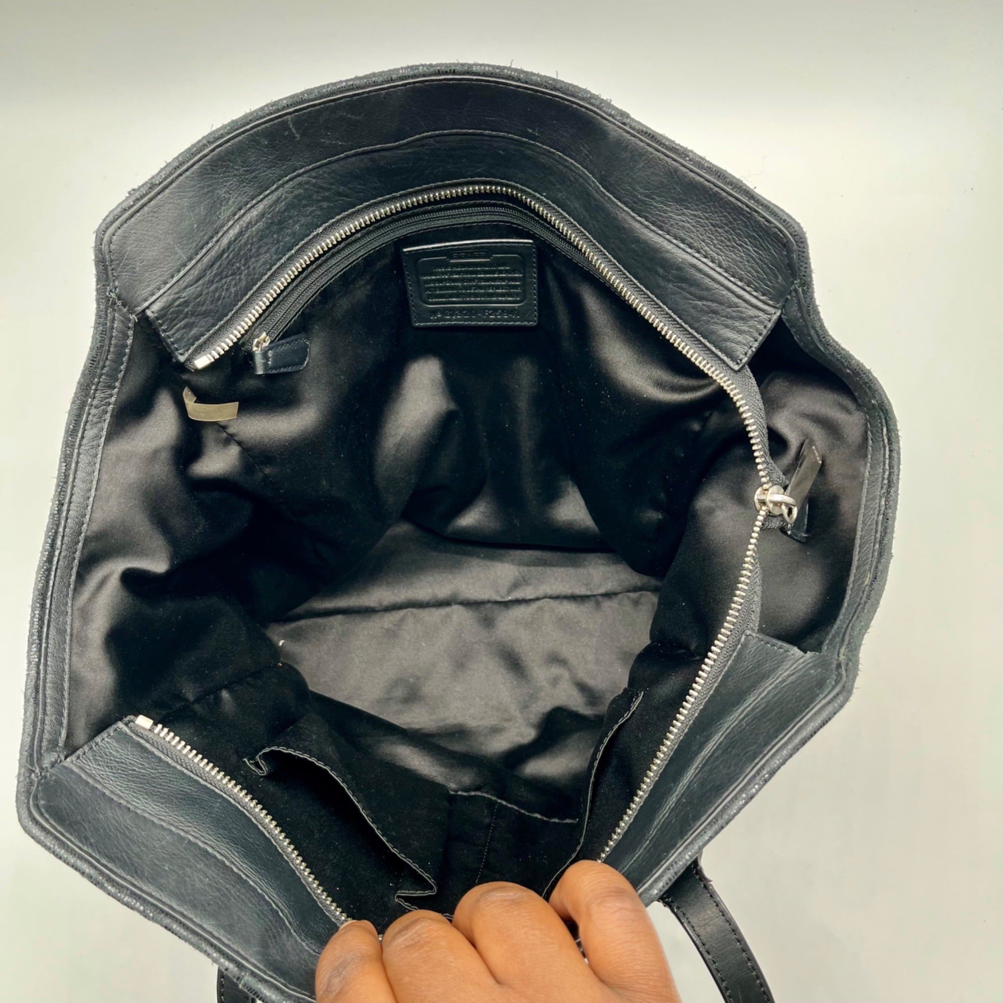 Coach Black Leather Taylor Tote Bag F25941