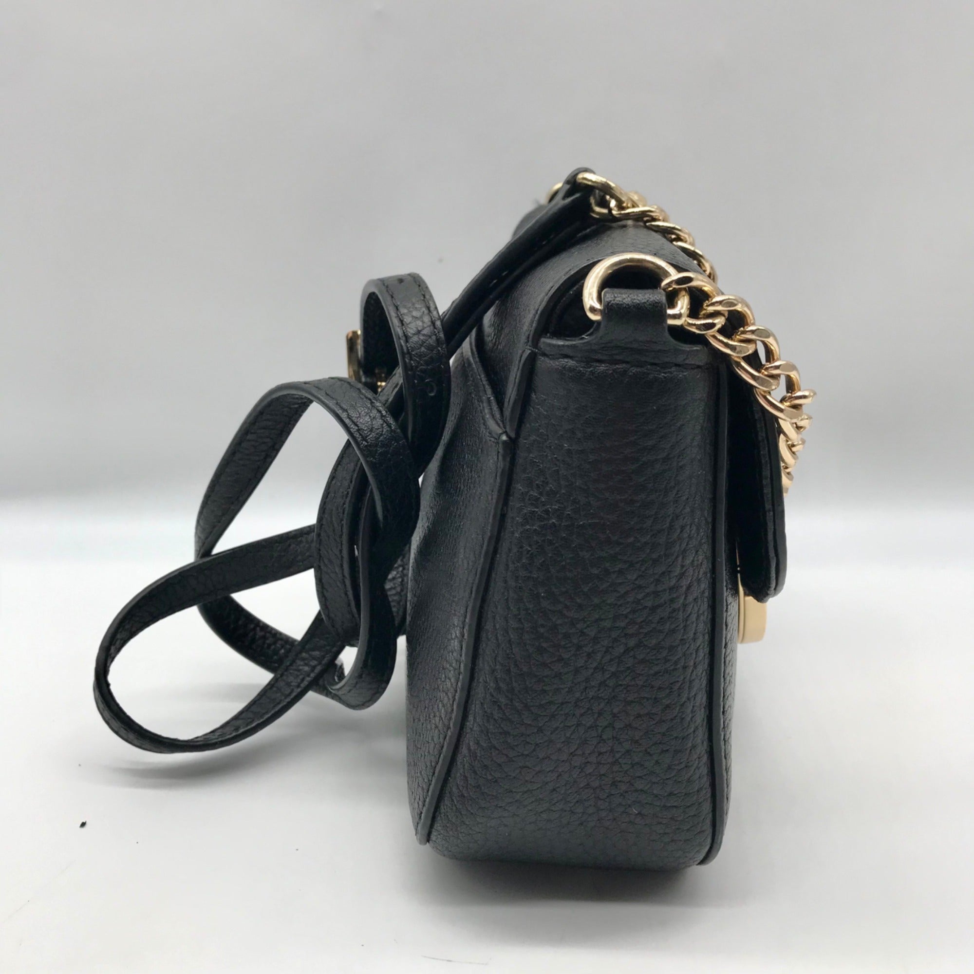 Michael Kors Black Pebbled Leather Fulton Crossbody Bag