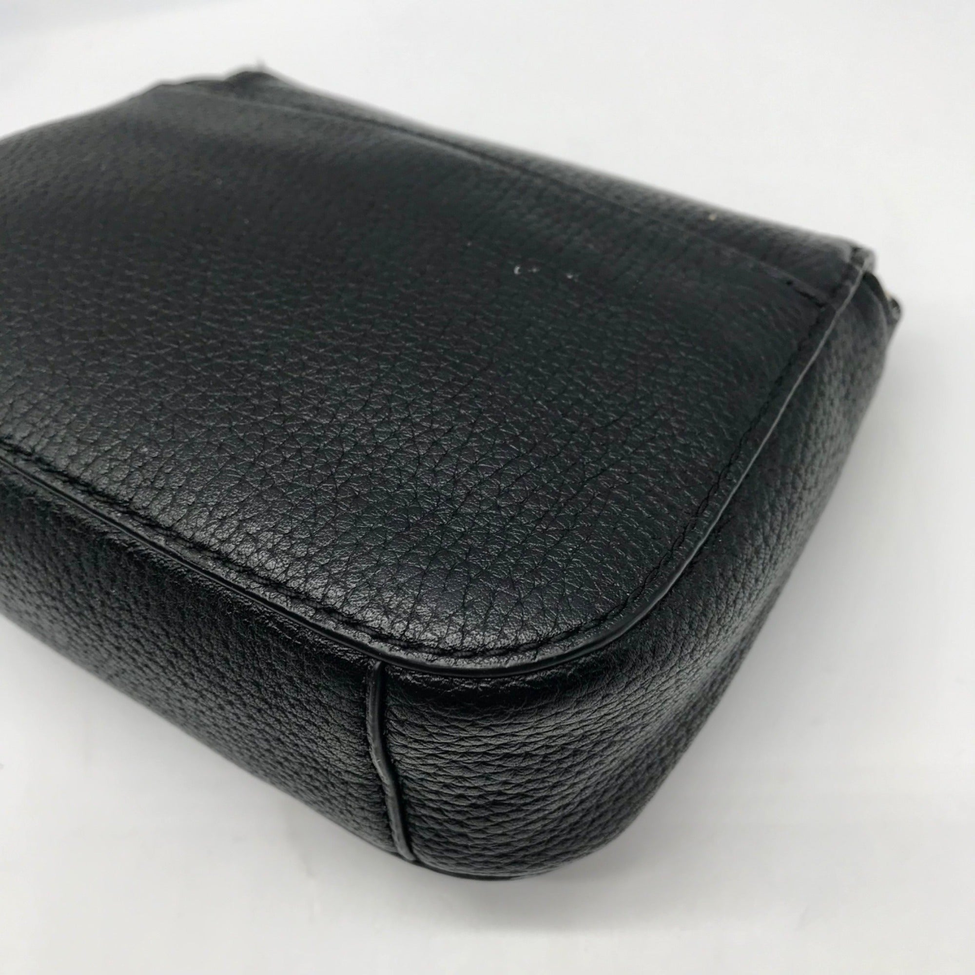Michael Kors Black Pebbled Leather Fulton Crossbody Bag