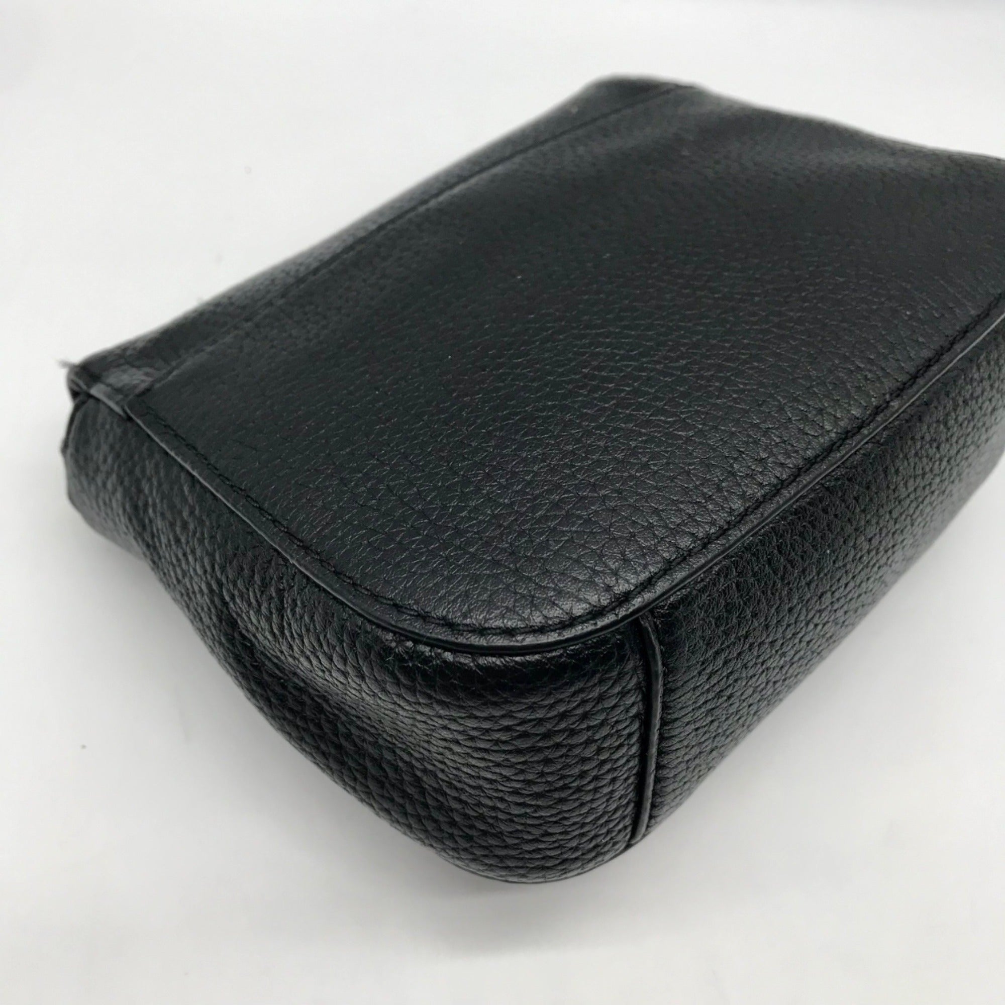 Michael Kors Black Pebbled Leather Fulton Crossbody Bag