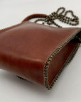 Leatherock Brown Leather Crossbody with Embellished Cross