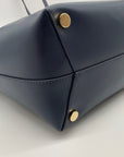 Michael Kors Medium Admiral Blue Leather Mott Tote Bag