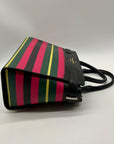 Kate Spade Multicolor Faux Leather Striped Medium Satchel Bag
