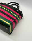 Kate Spade Multicolor Faux Leather Striped Medium Satchel Bag