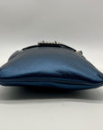 Coach Blue Pebbled Leather Swagger Crossbody Bag