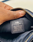 Coach Blue Pebbled Leather Swagger Crossbody Bag