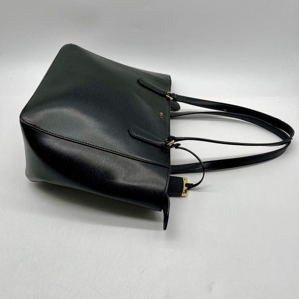 Ralph Lauren Black Leather Satchel Bag