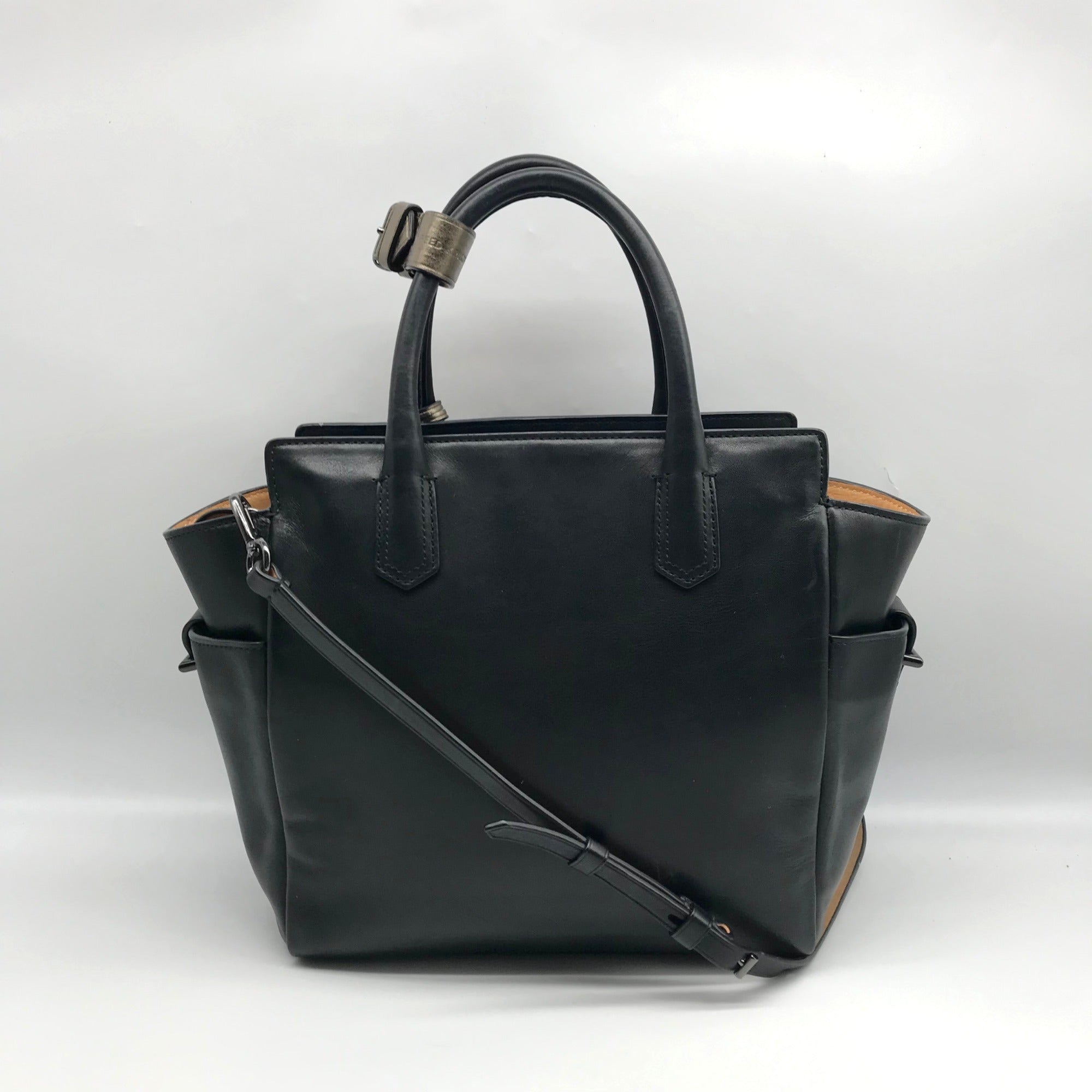 Reed Krakoff Black Leather &amp; Calf Hair Atlantique Satchel